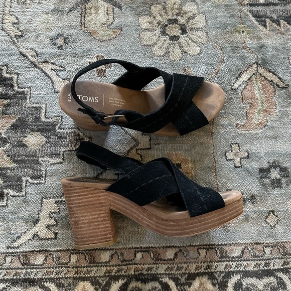 Tom’s Platform Sandal Heels - Picture 1 of 4